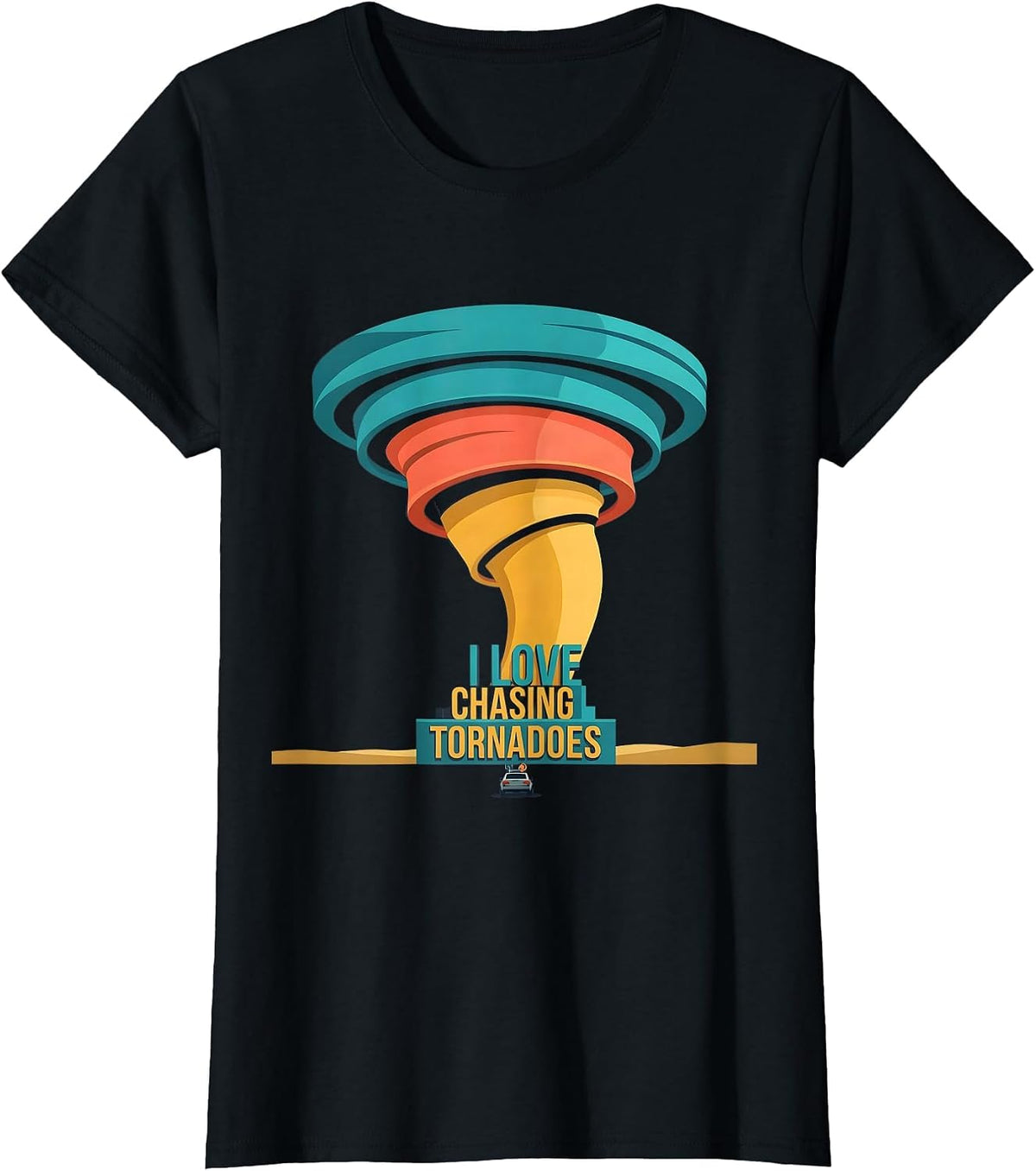 I Love Chasing Tornadoes Funny Storm Chaser Meteorology T-Shirt - Black
