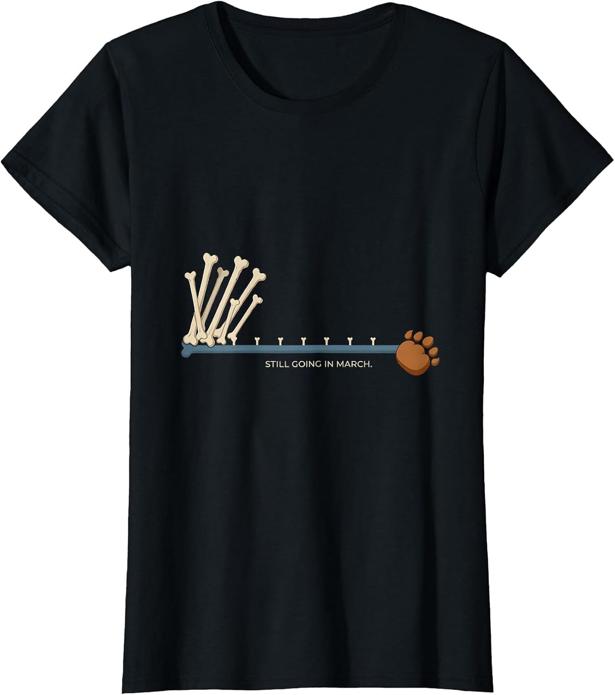 Women's Still Going In March Funny Sloth New Year Resolution Humor T-Shirt - Black