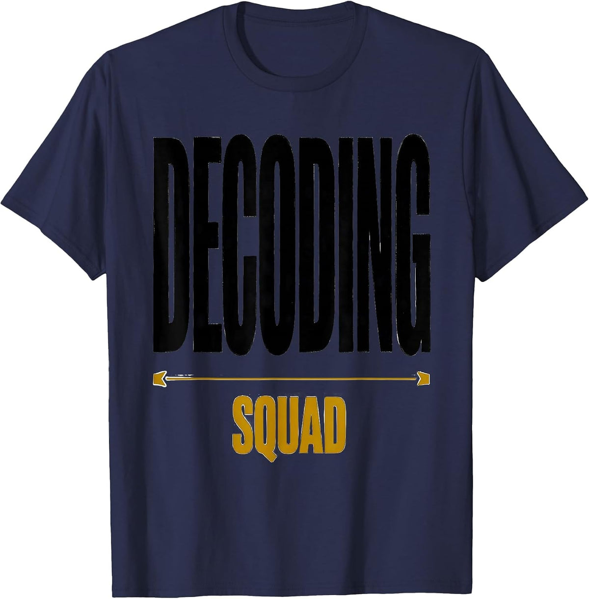 Men's Decoding Squad Structured Literacy Reading Teacher Phonics T-Shirt - Navy Blue