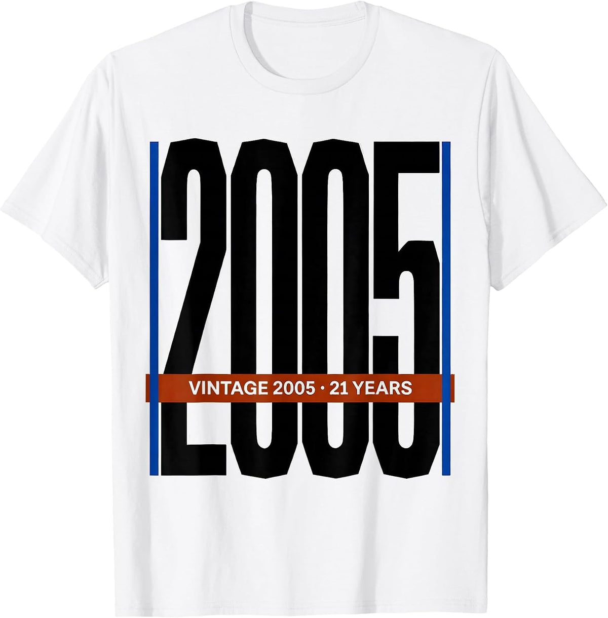 Men's Vintage 2005 · 21 Years Milestone Birthday Gift T-Shirt - White