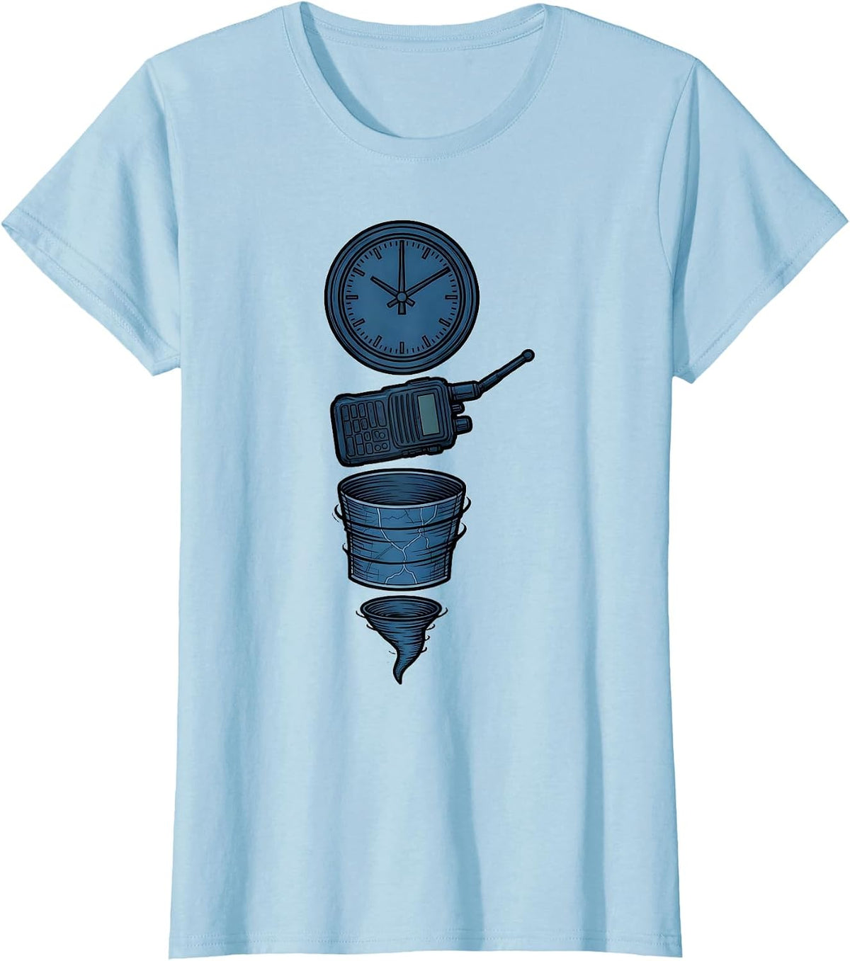 Weather Station Tornado Chaser Storm Enthusiast Humor T-Shirt - Baby Blue