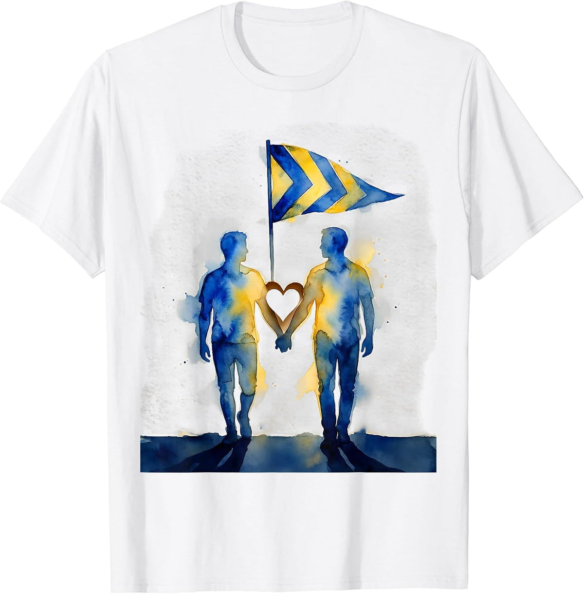 Hand in Hand Down Syndrome Awareness Family Support T-Shirt - White