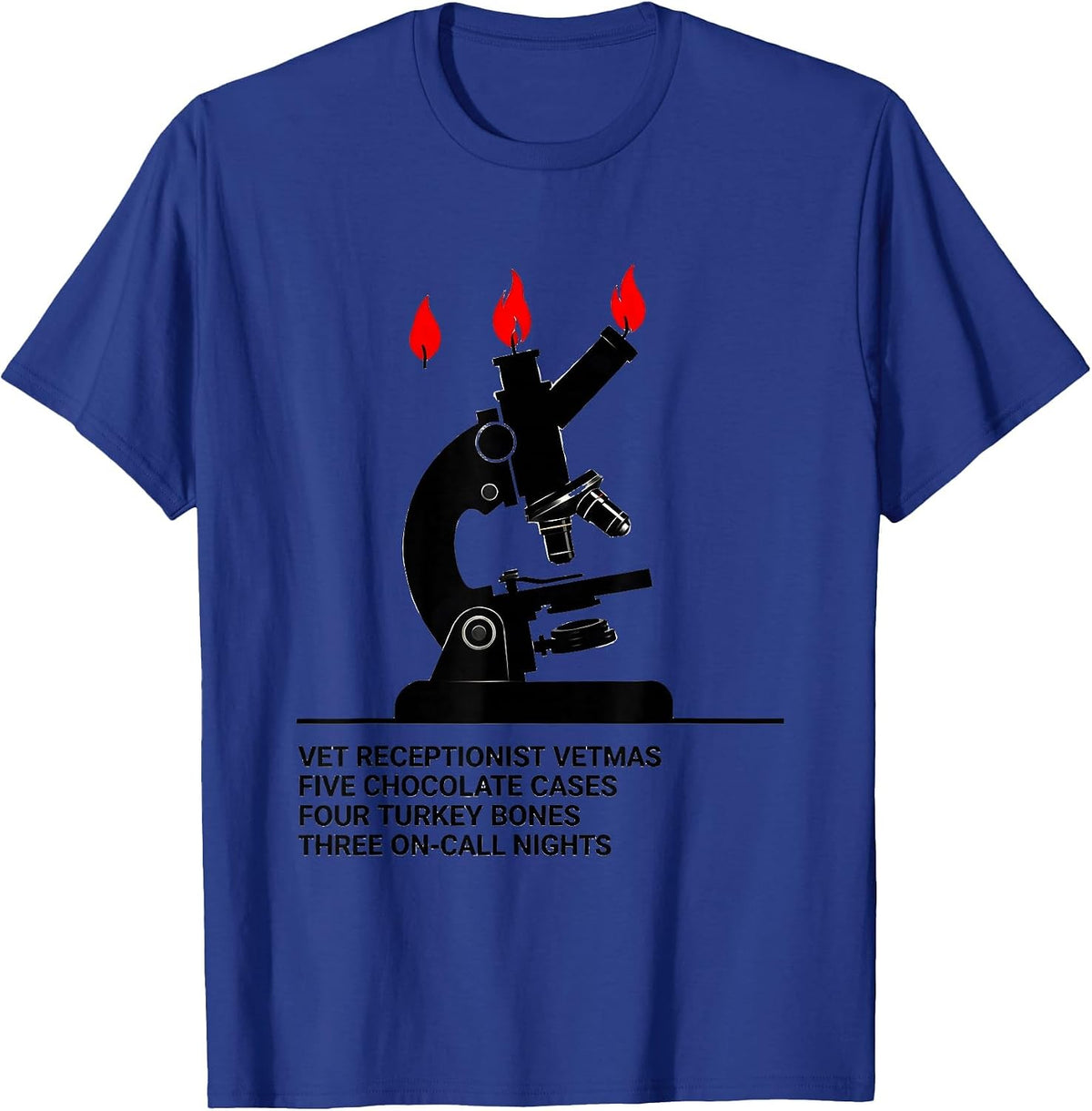 Men's Vetmas Veterinary Clinic Staff Christmas Humor T-Shirt - Royal Blue