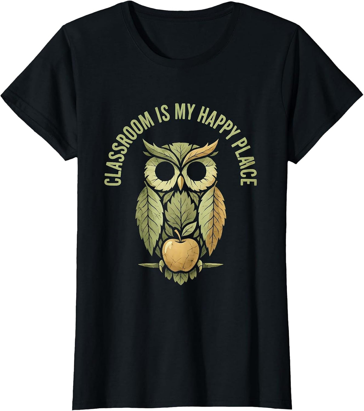 Classroom Is My Happy Place Fifth Grade Teacher T-Shirt - Black