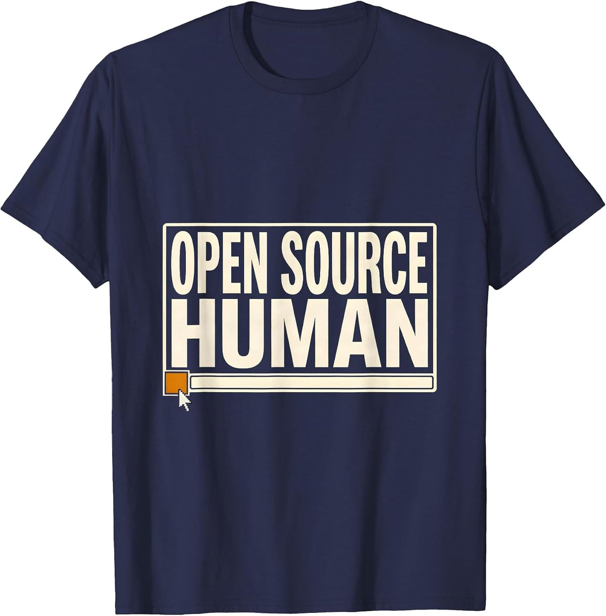 Men's Open Source Human Nerd Linux User Programmer Geek Gift T-Shirt - Navy Blue