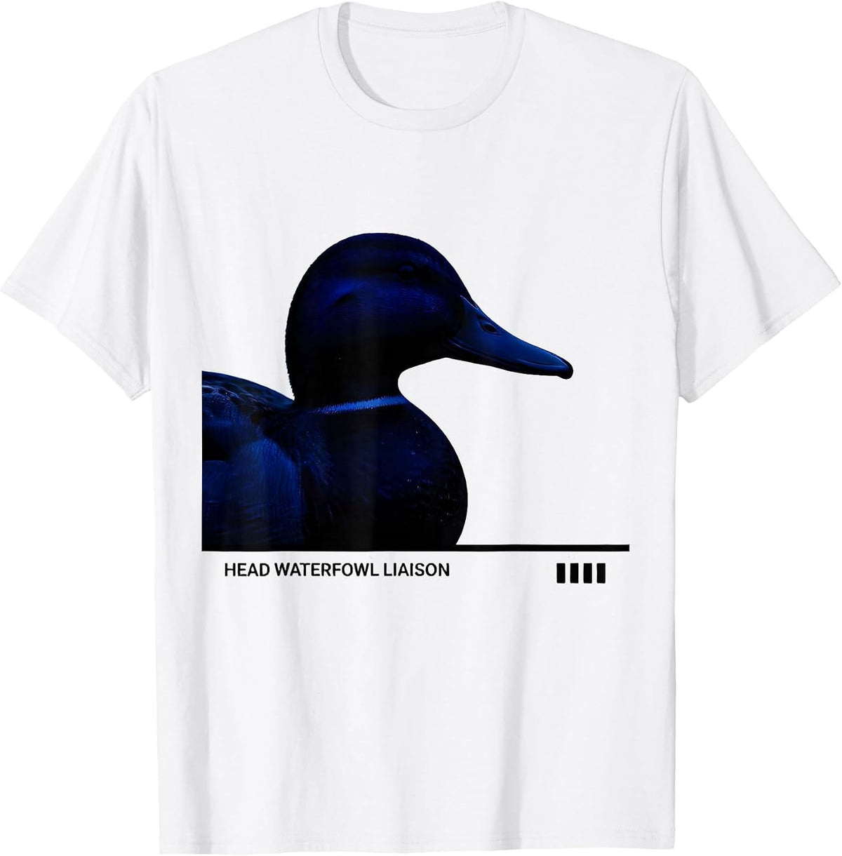 Men's Head Waterfowl Liaison Funny Duck Hunter Hunting Dad Gift T-Shirt - White
