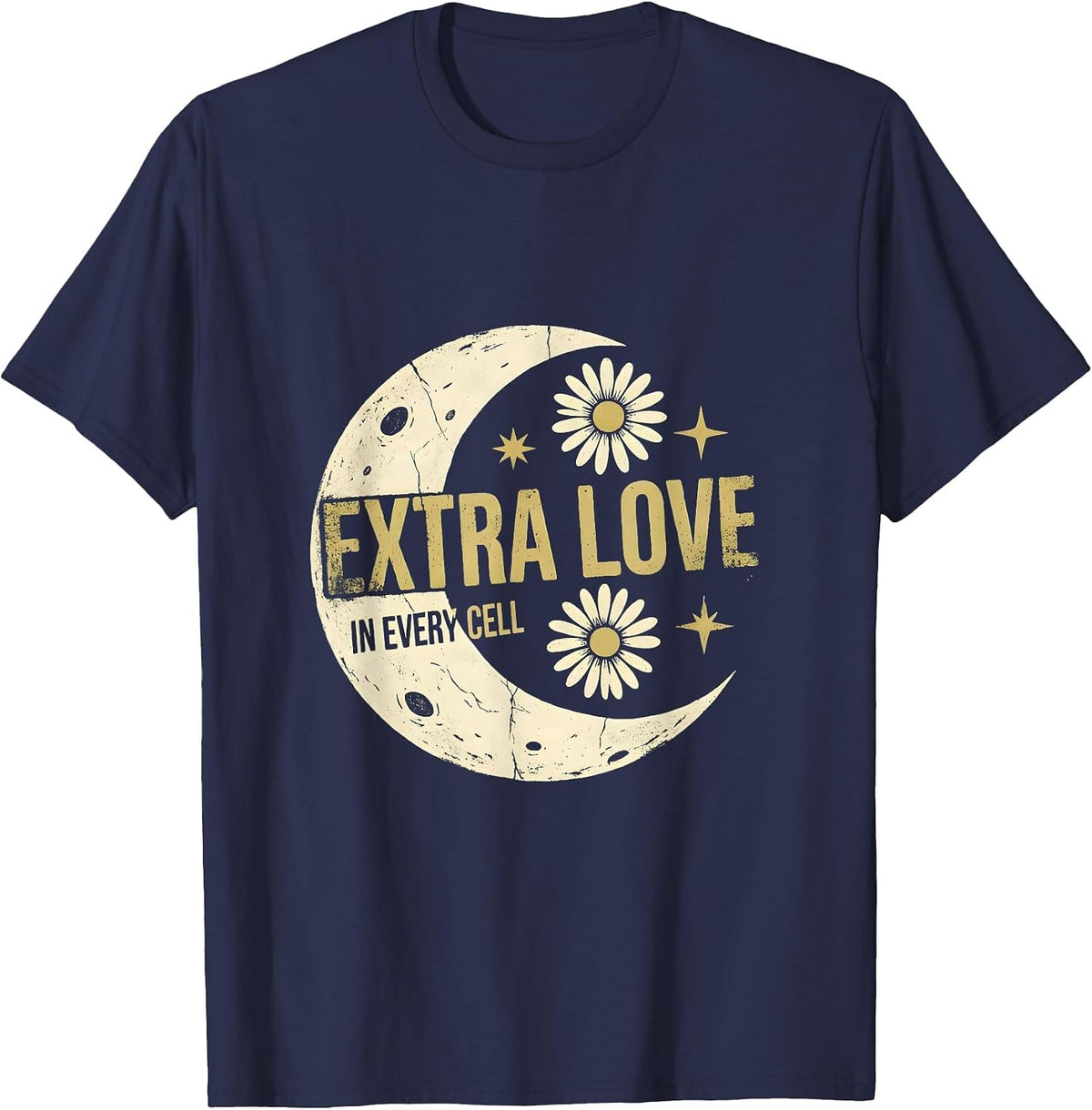 Men's Extra Love In Every Cell Down Syndrome Awareness T-Shirt - Navy Blue