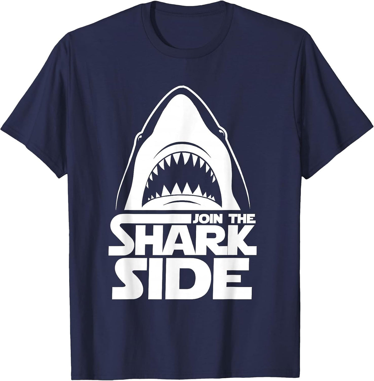 Join The Shark Side - Funny Shark Lover Ocean Wildlife T-Shirt - Navy Blue