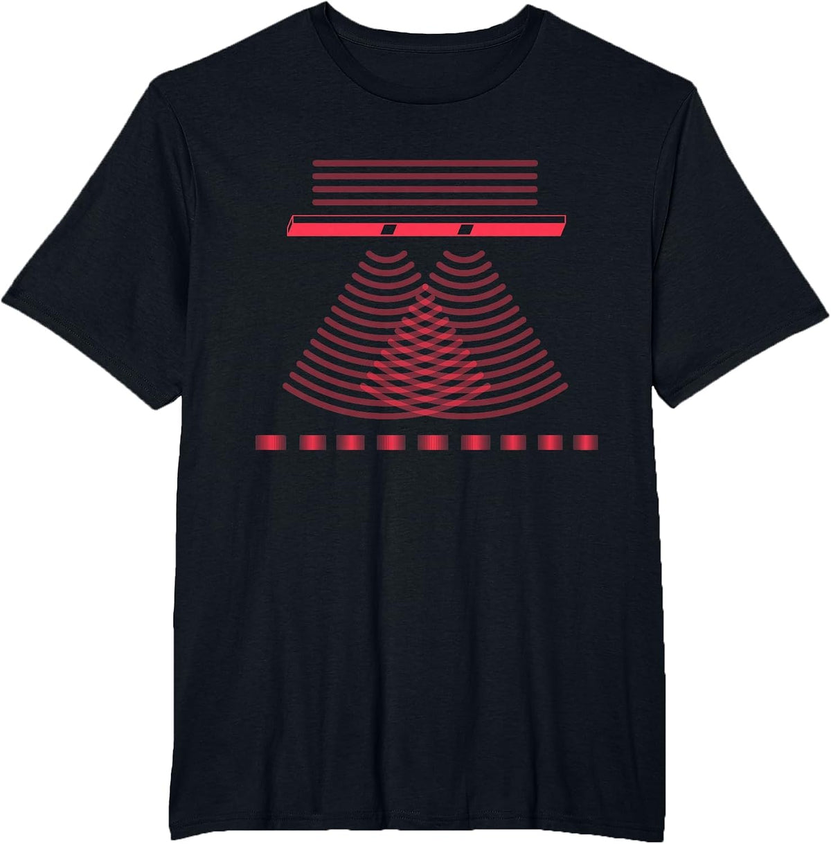 Double Split Experiment Quantum Physics Physics Teachers Maths T-Shirt - Black