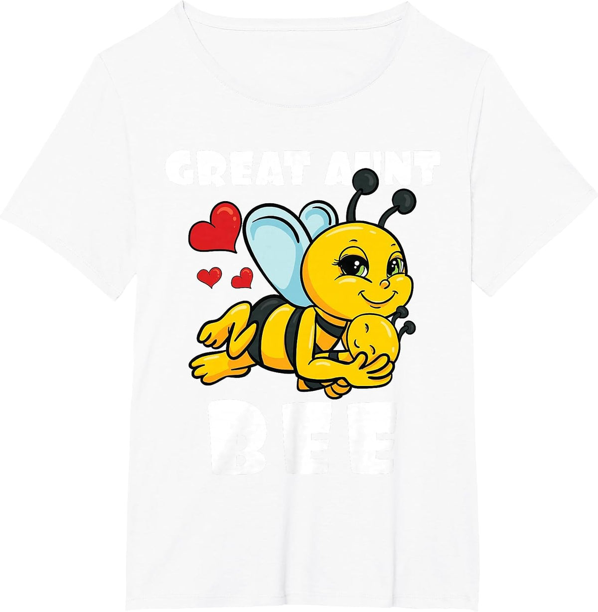 Great Aunt Bee Lover Matching Family Outfit Baby Reveal T-Shirt - White