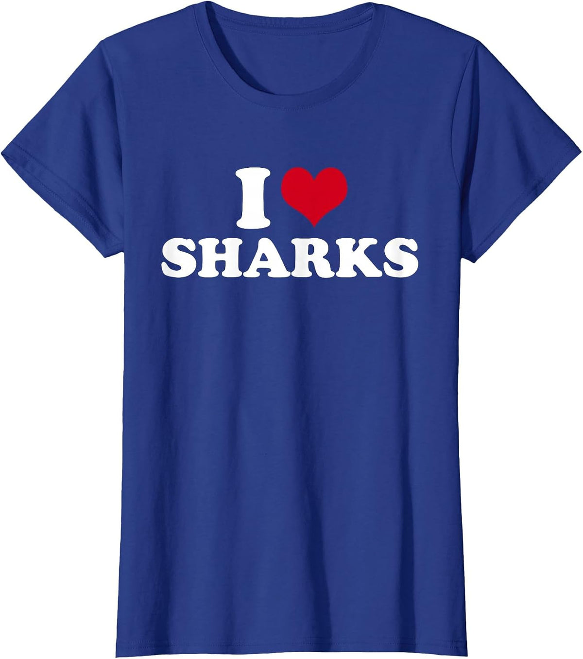 I Love Sharks T-Shirt - Royal Blue