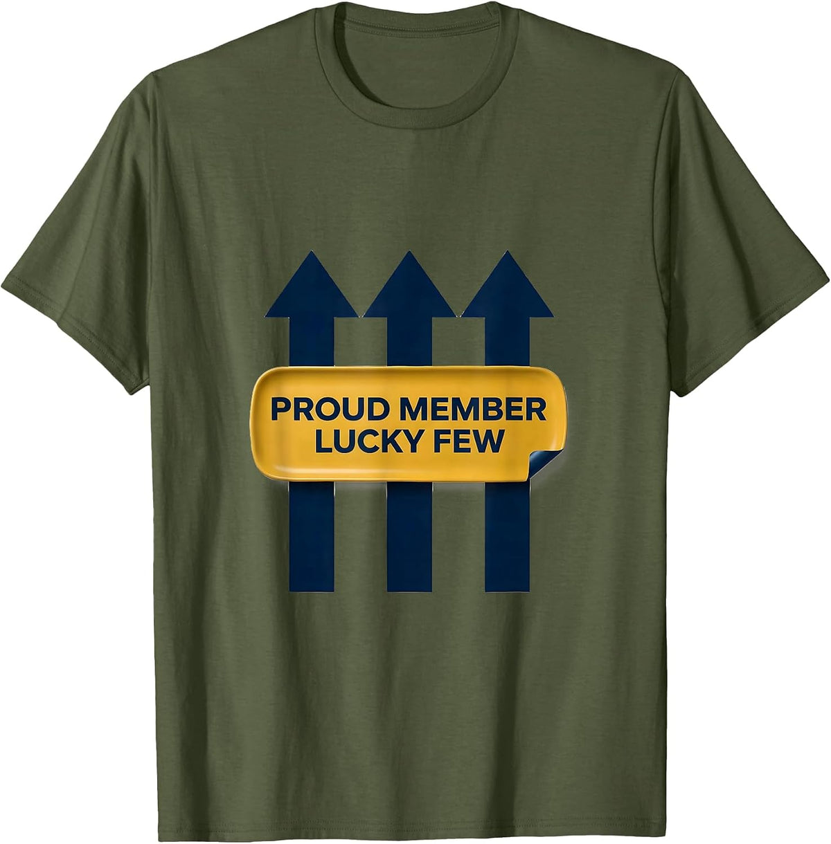 Proud Member Lucky Few Minimalist Down Syndrome Awareness T-Shirt - Olive Green