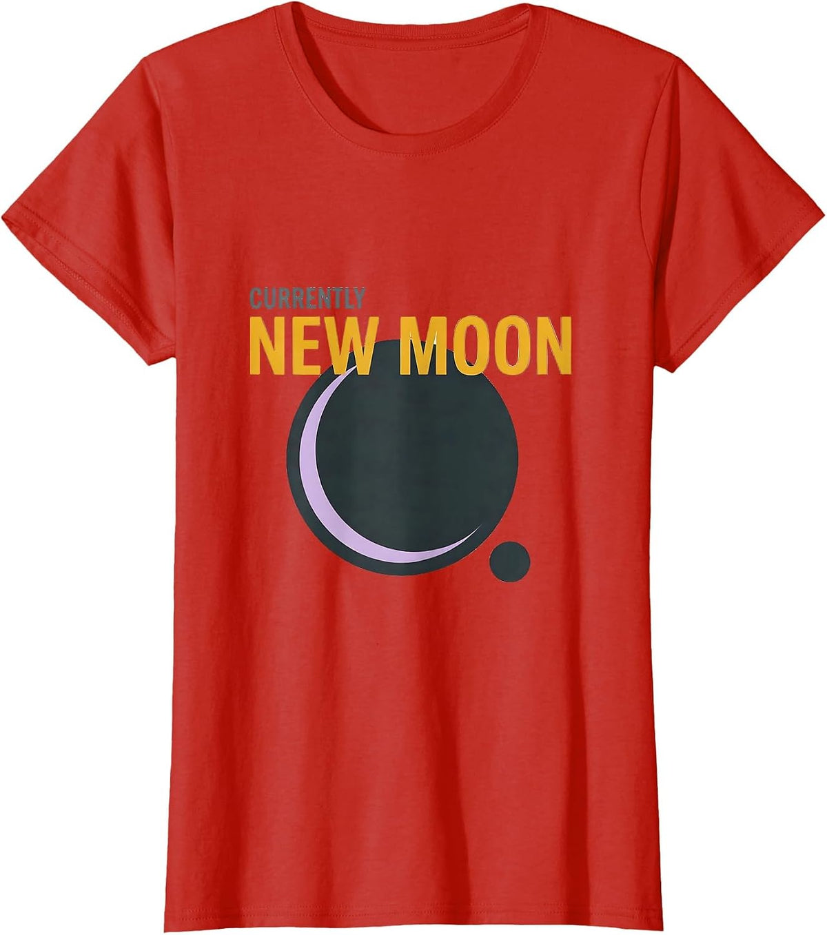 Currently New Moon Astronomy Celestial Vintage T-Shirt - Red