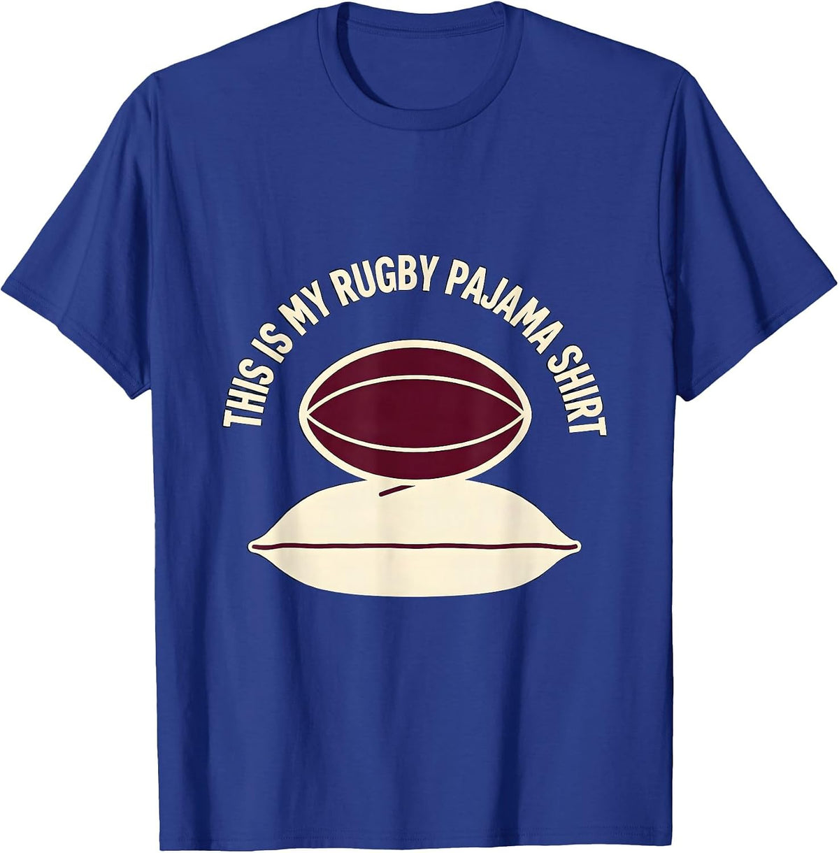 Men's This Is My Rugby Pajama Shirt for Teens Youth Athletes Gift T-Shirt - Royal Blue