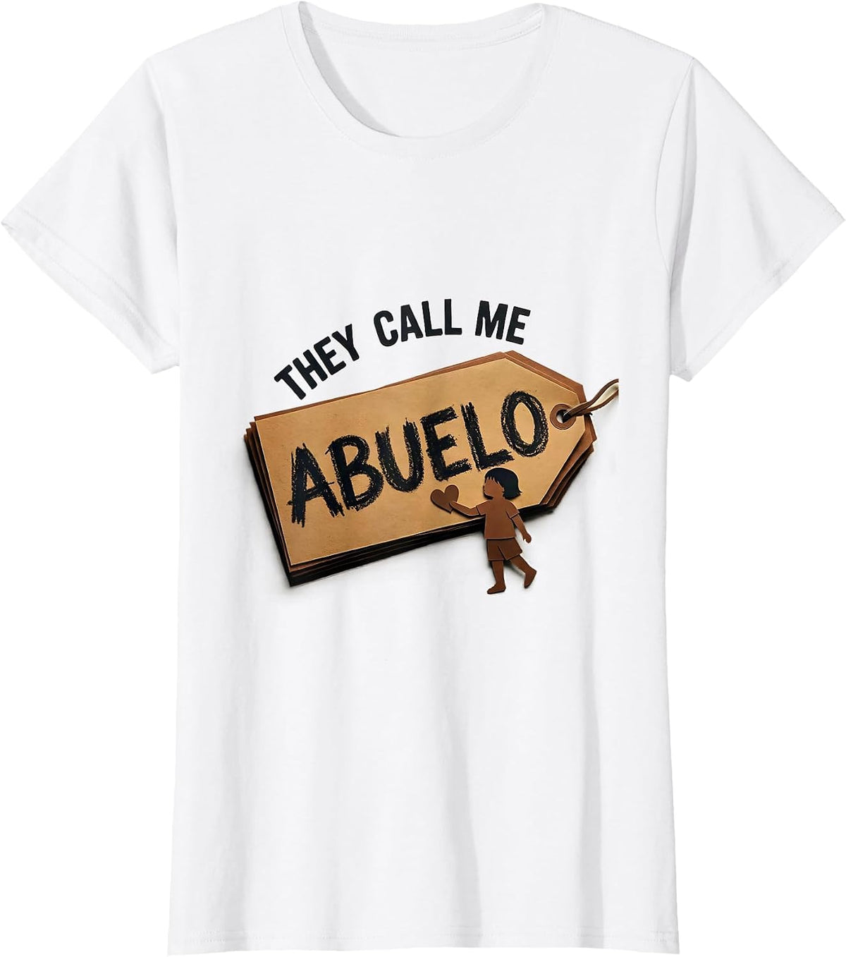 They Call Me Abuelo Funny Grandpa Grandfather First Time T-Shirt - White