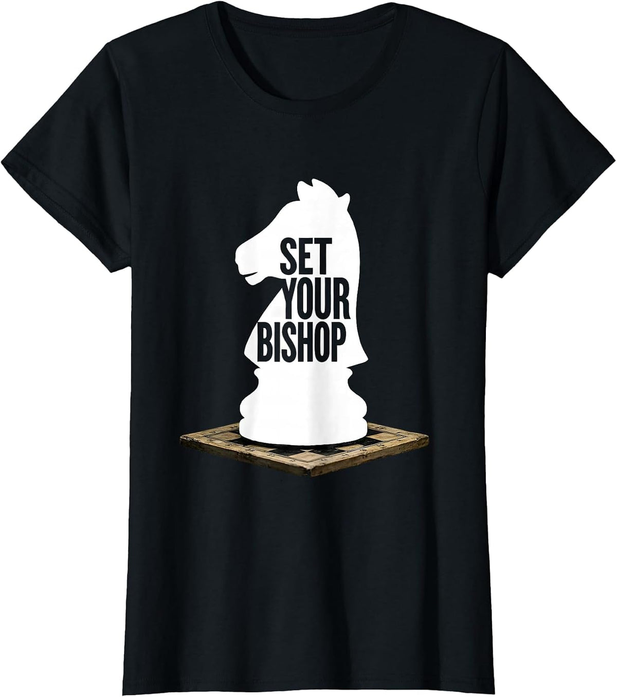 Set Your Bishop Funny Chess Player Lover Gift T-Shirt - Black