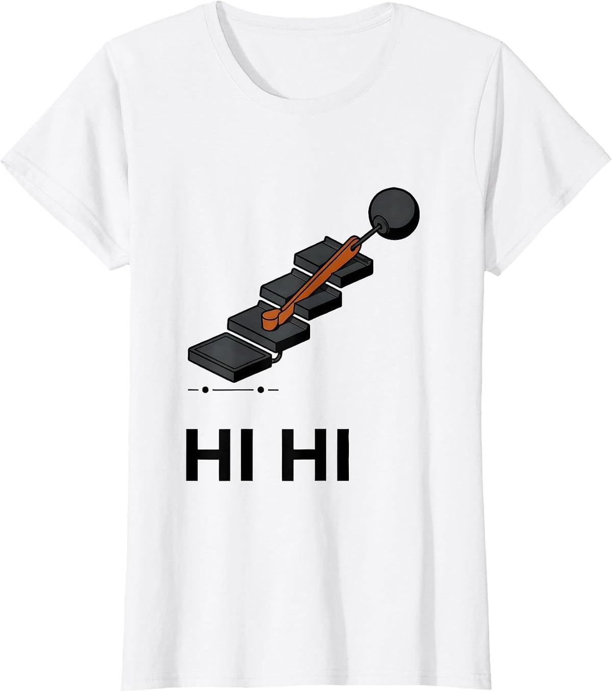 Women's HI HI Exploded View Technical Ham Radio Operator Hobbyist T-Shirt - White