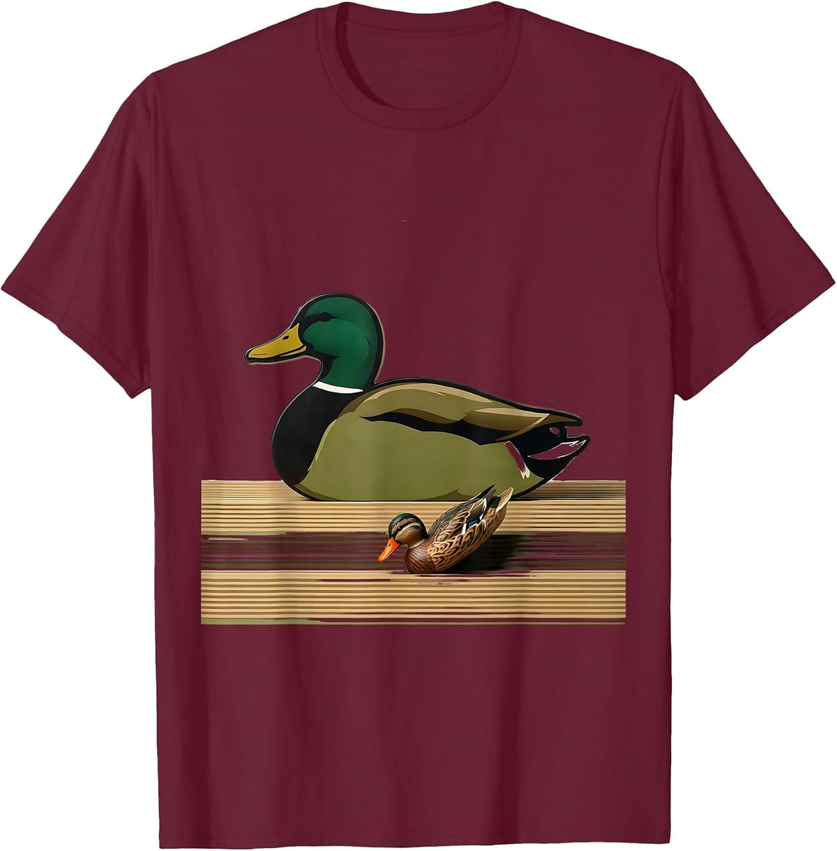 Men's Mallard Magnet Conceptual Hunting Gift Waterfowl Hunter T-Shirt - Burgundy