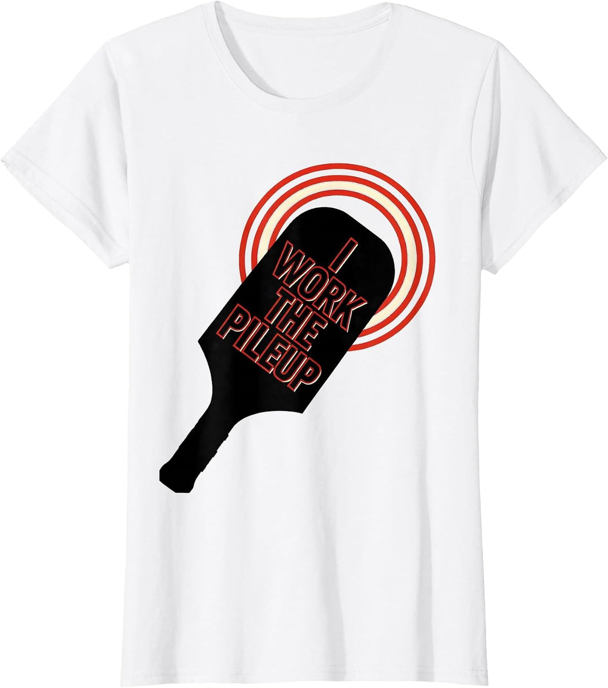I Work The Pileup Funny Ham Radio Operator Hobby Humor T-Shirt - White