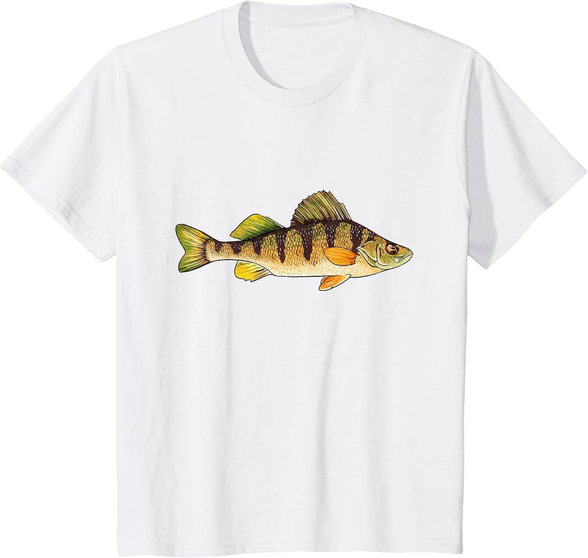 Funny Yellow Bass Fishing Freshwater Fish Fisherman T-Shirt - White