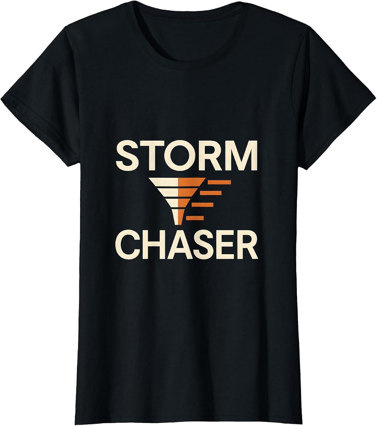Women's Storm Chaser Minimalist Tornado Meteorology Enthusiast T-Shirt - Black