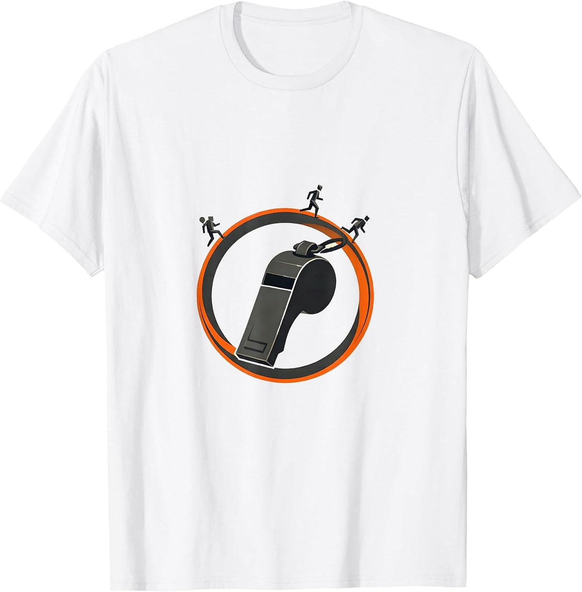 Men's Whistle Loop PE Teacher Back To School Humor T-Shirt - White