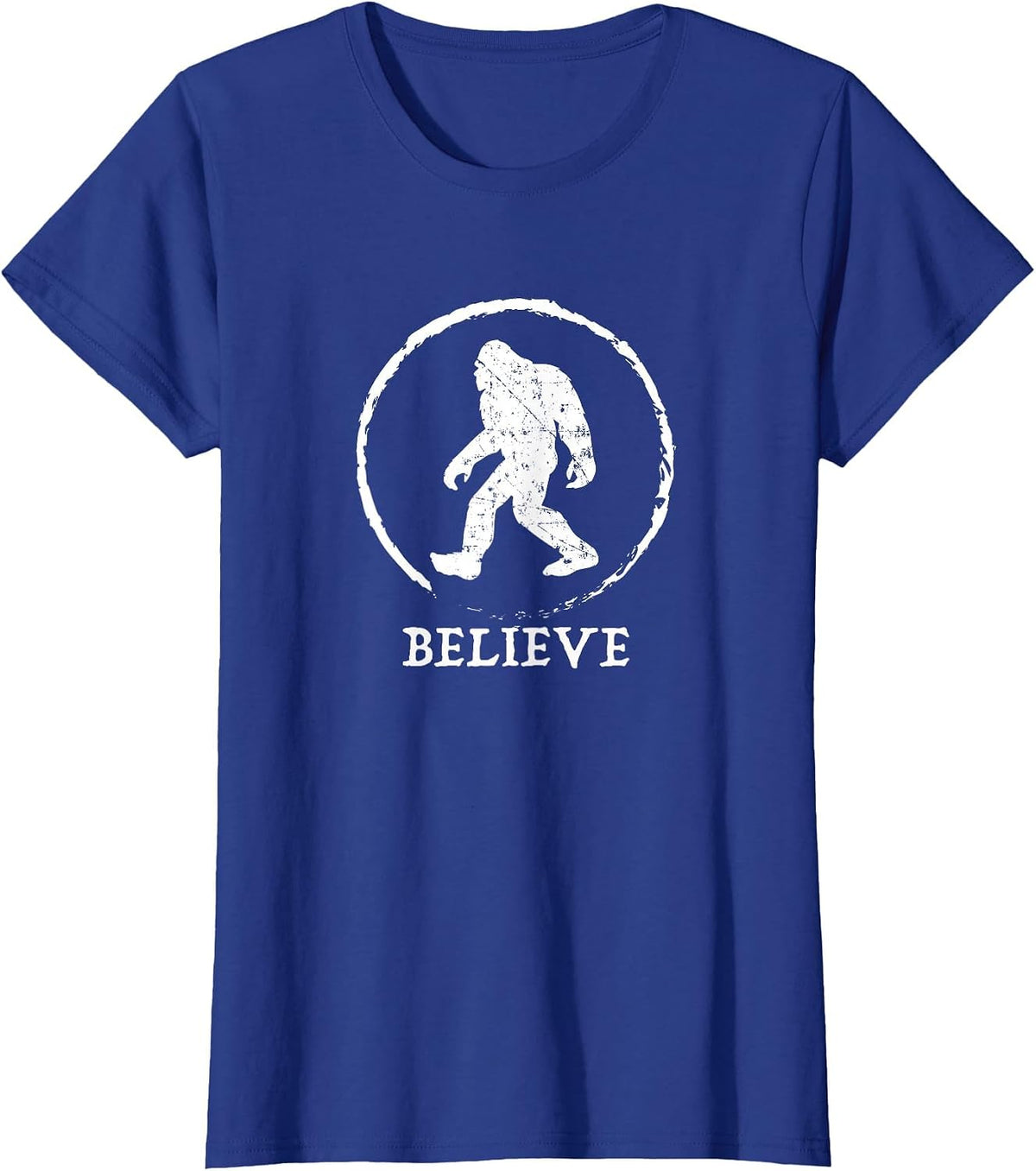 Bigfoot Sasquatch Yeti Believe T-Shirt - Royal Blue