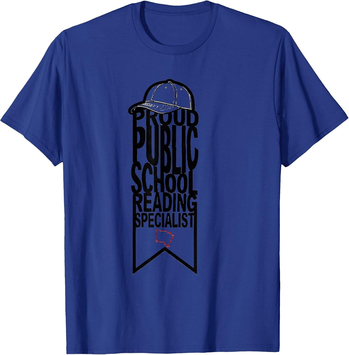 Proud Public School Reading Specialist Teacher Red For Ed T-Shirt - Royal Blue