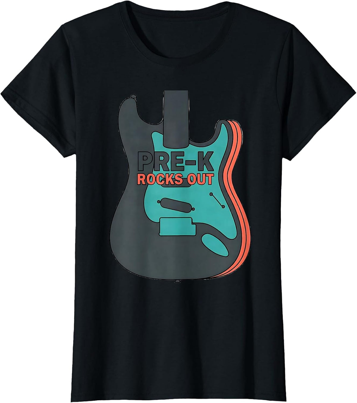 Women's Pre-K Rocks Out Playful Teacher Back to School Gift T-Shirt - Black
