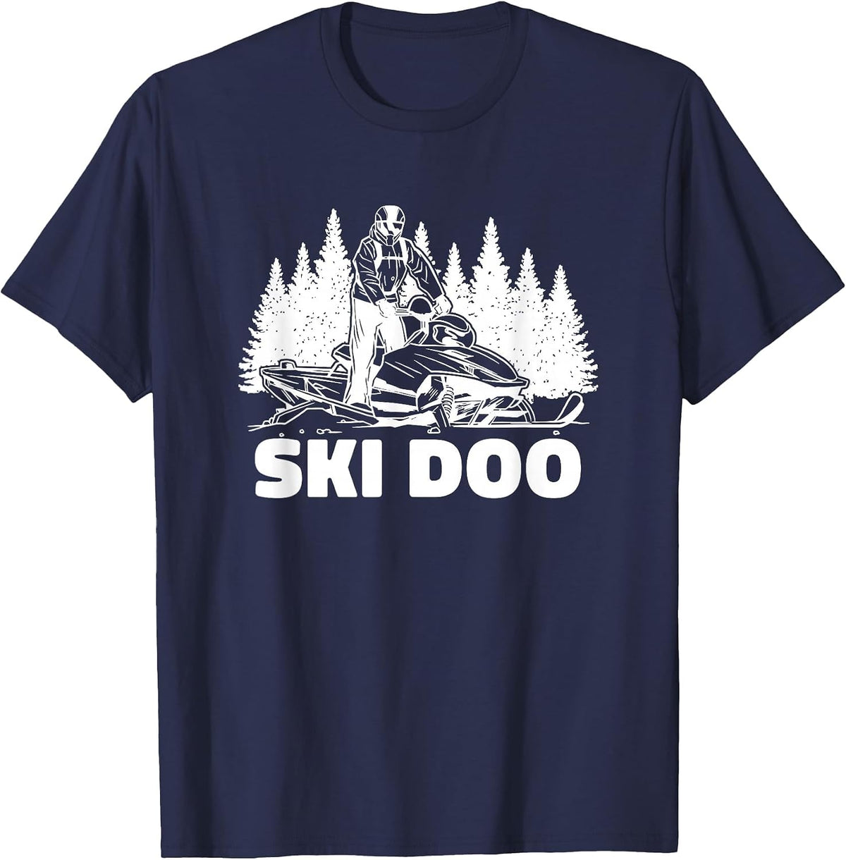 Snowmobiling Snow Machine Snowmobile - Ski Doo T-Shirt - Navy Blue
