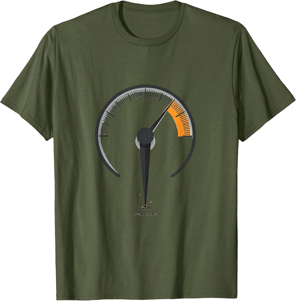 Men's Wall Cloud Editorial Conceptual Storm Chaser Tornado T-Shirt - Olive Green