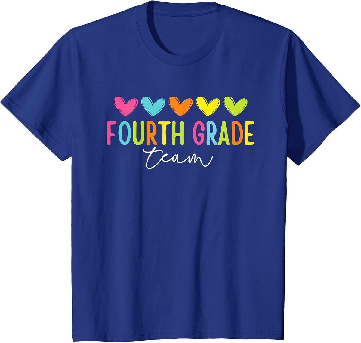Fourth Grade Team T-Shirt 4th Grade Squad Back to School Teacher Tee - Royal Blue