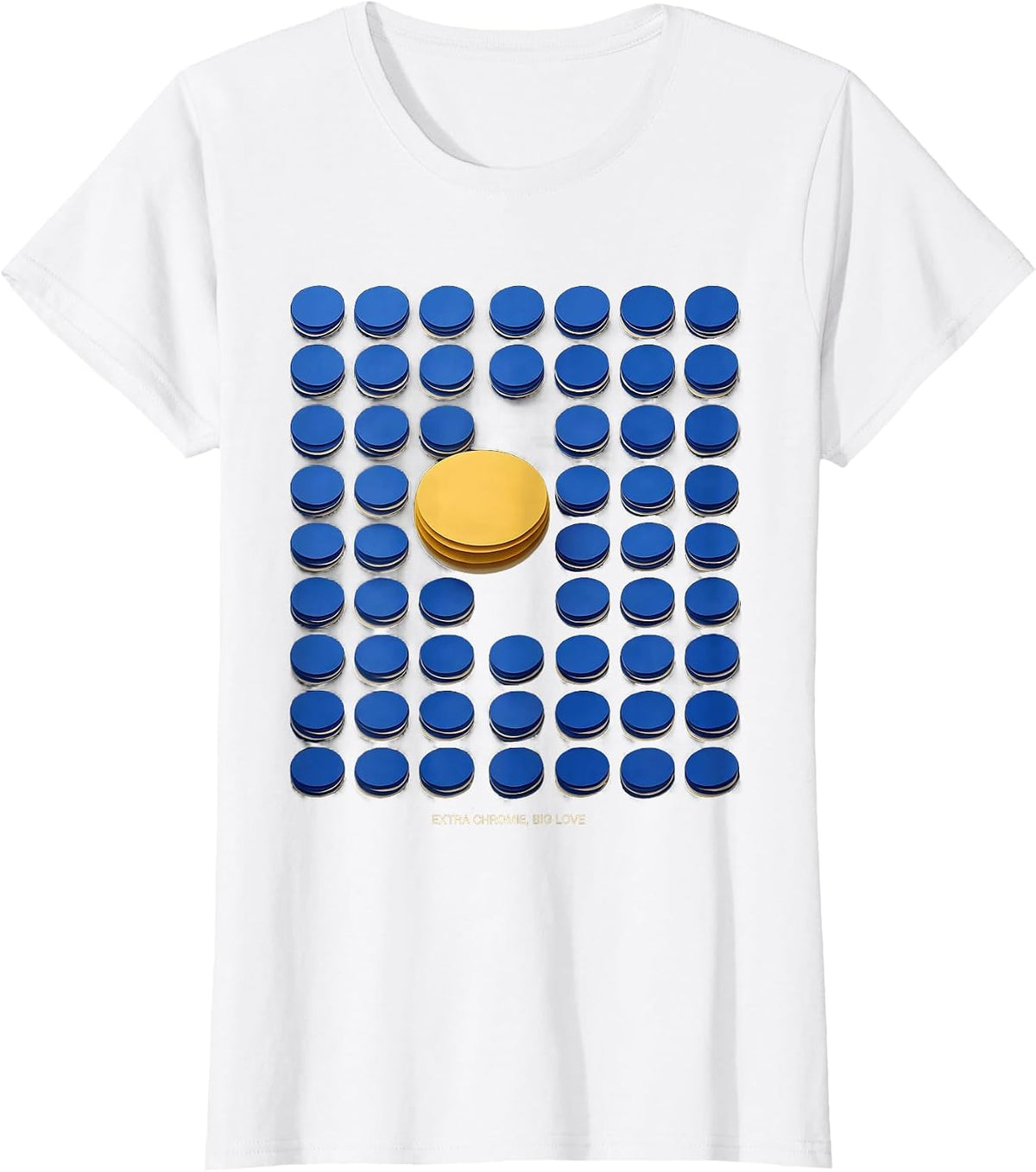 Women's Extra Chromie Big Love Heartfelt Down Syndrome Awareness T-Shirt - White