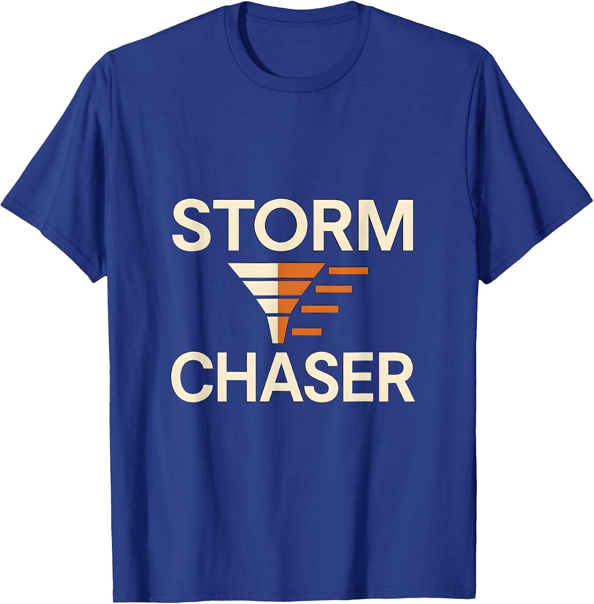 Men's Storm Chaser Minimalist Tornado Meteorology Enthusiast T-Shirt - Royal Blue