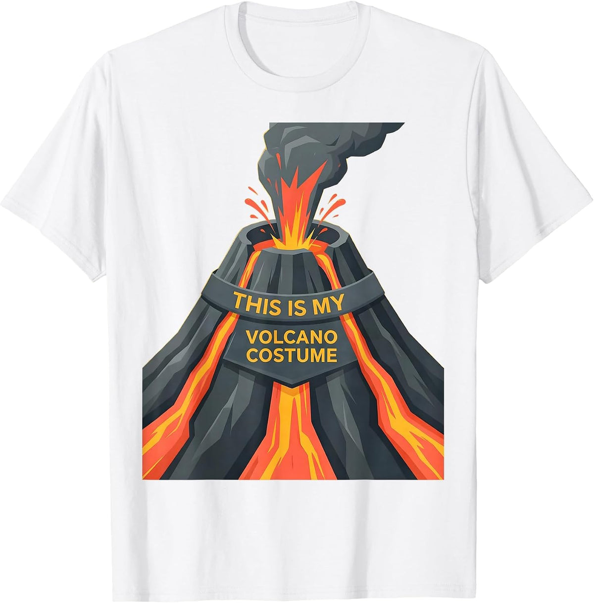Men's This Is My Volcano Costume Funny Volcano Lover Halloween T-Shirt - White