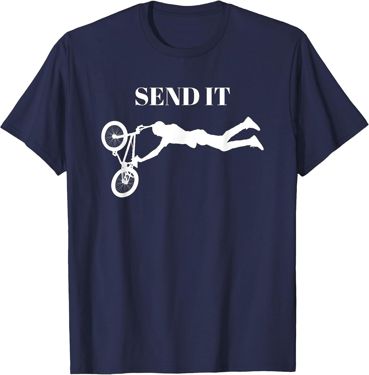 Send It BMX Bike Biking Funny T-Shirt T-Shirt - Navy Blue