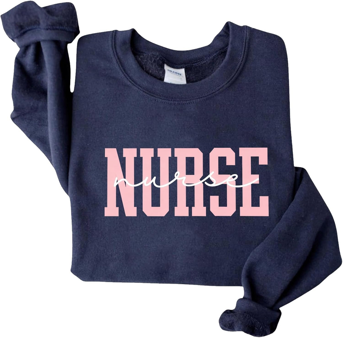 Nurse Sweatshirt RN Sweashirt Women Crewneck Nurse Sweatshirts Gift - Navyblue
