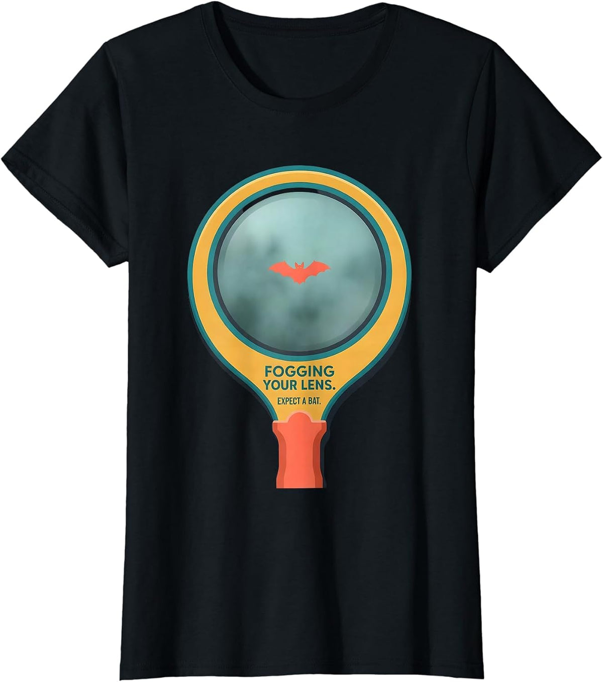 Fogging Your Lens Expect A Bat Funny Optometrist Halloween T-Shirt - Black