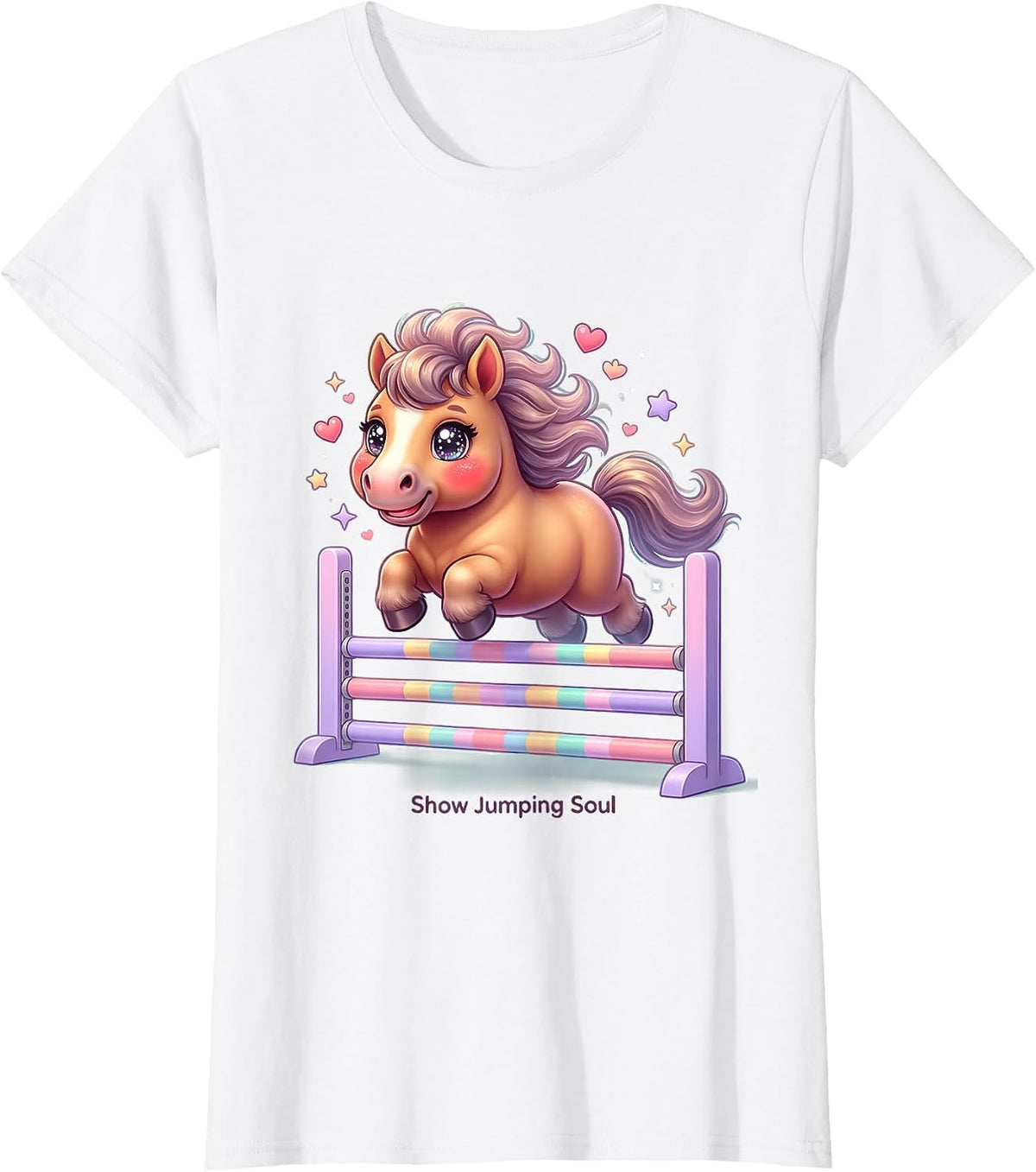 Show Jumping Soul Equestrian Design T-Shirt - White