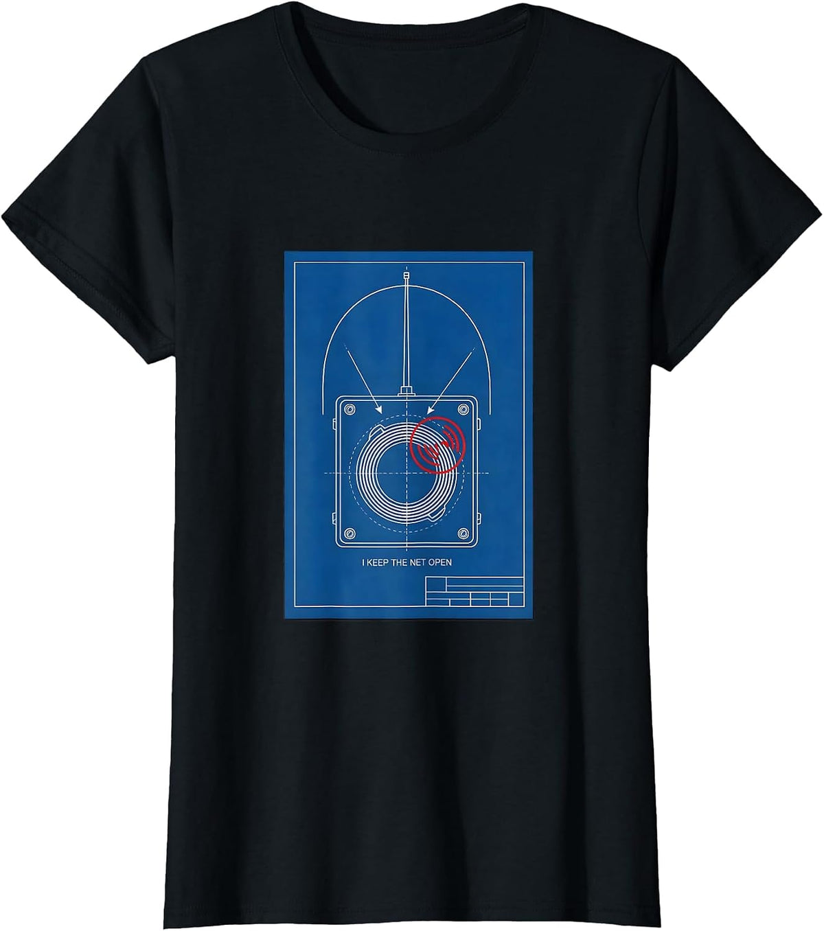 I Keep The Net Open Funny Ham Radio Operator Hobbyist Gift T-Shirt - Black