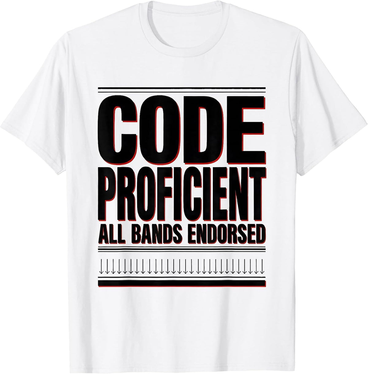 Men's Code Proficient All Bands Endorsed Funny Ham Radio Operator T-Shirt - White