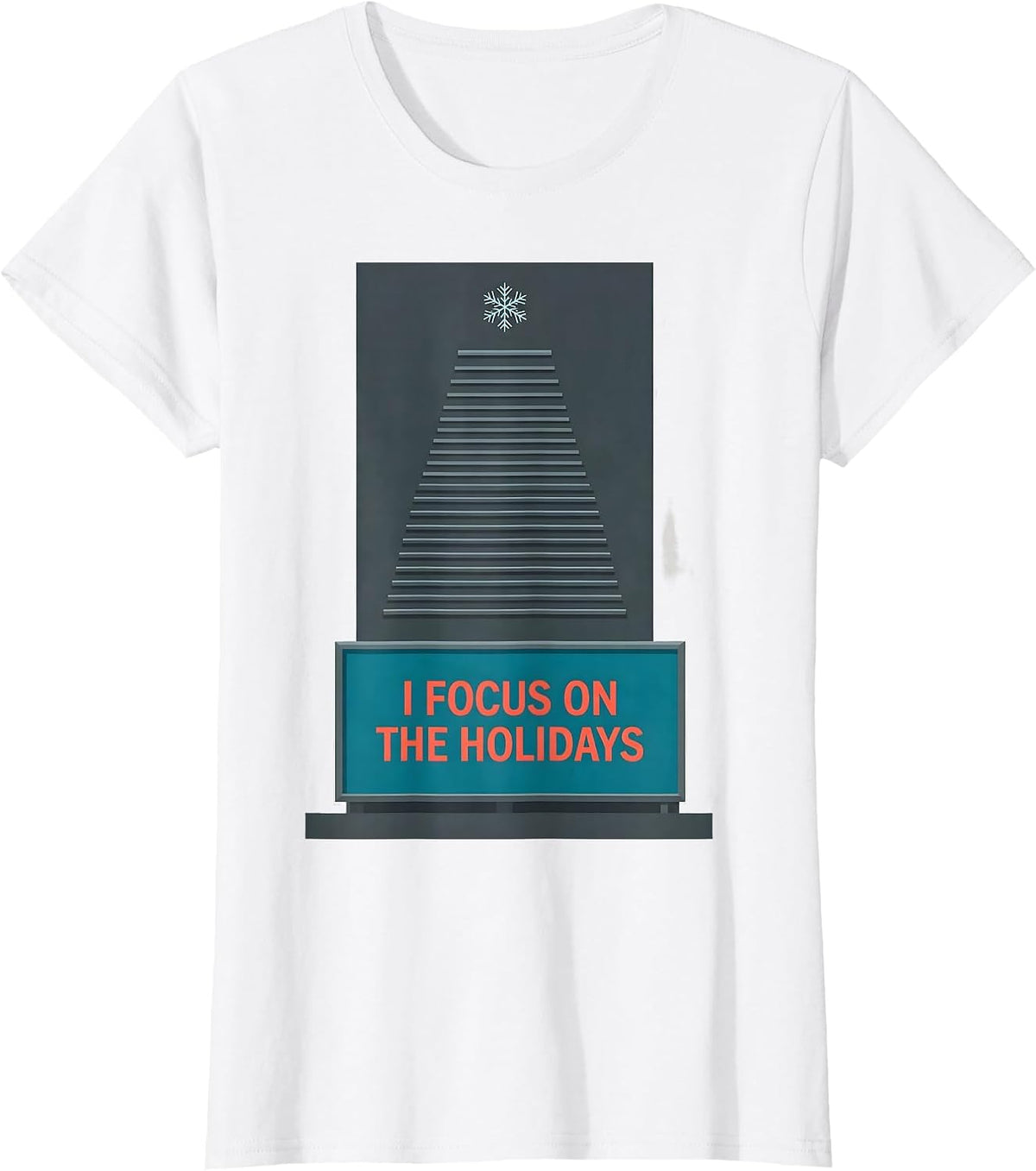 I Focus On The Holidays Funny Optometrist Eye Doctor Gift T-Shirt - White