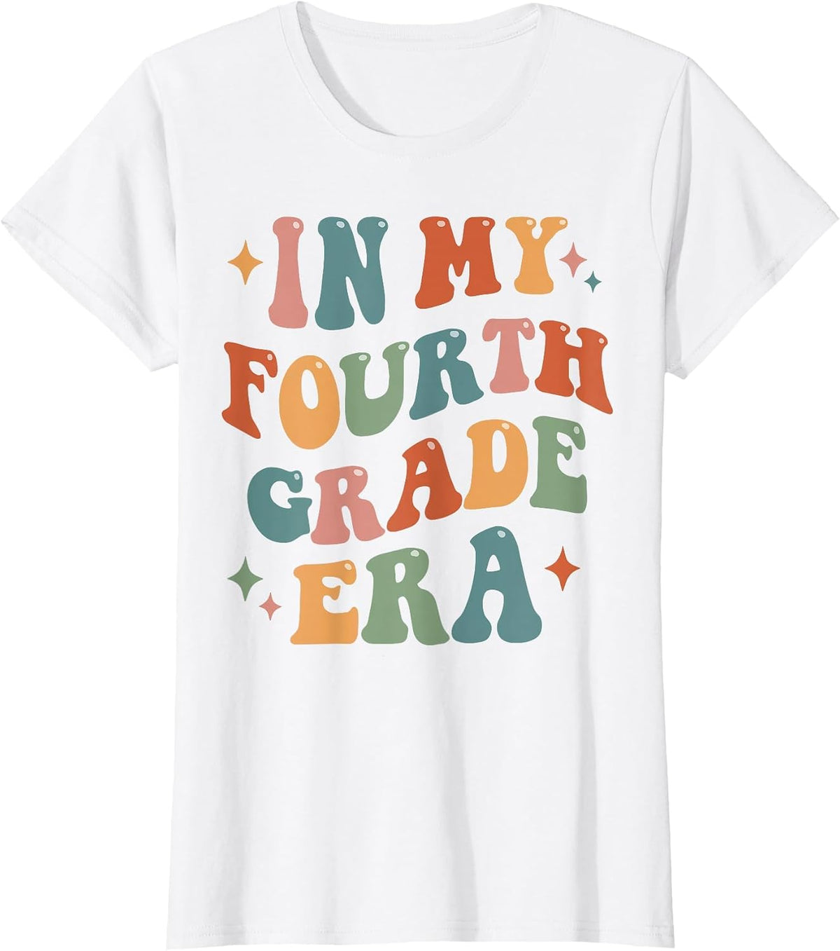 in My Fourth Grade Era Retro Funny 4th Grade Teacher Team T-Shirt - White