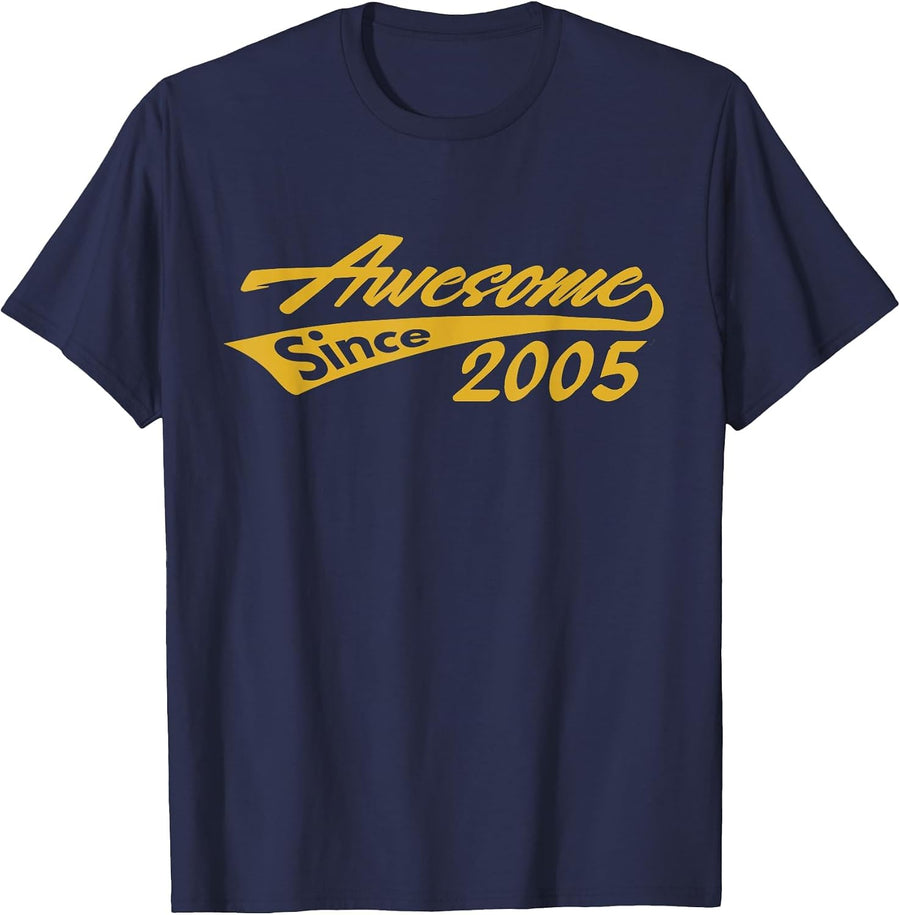 Awesome 2005 Cool 21 Year Old Bday Men Women 21st Birthday T-Shirt - Navy Blue