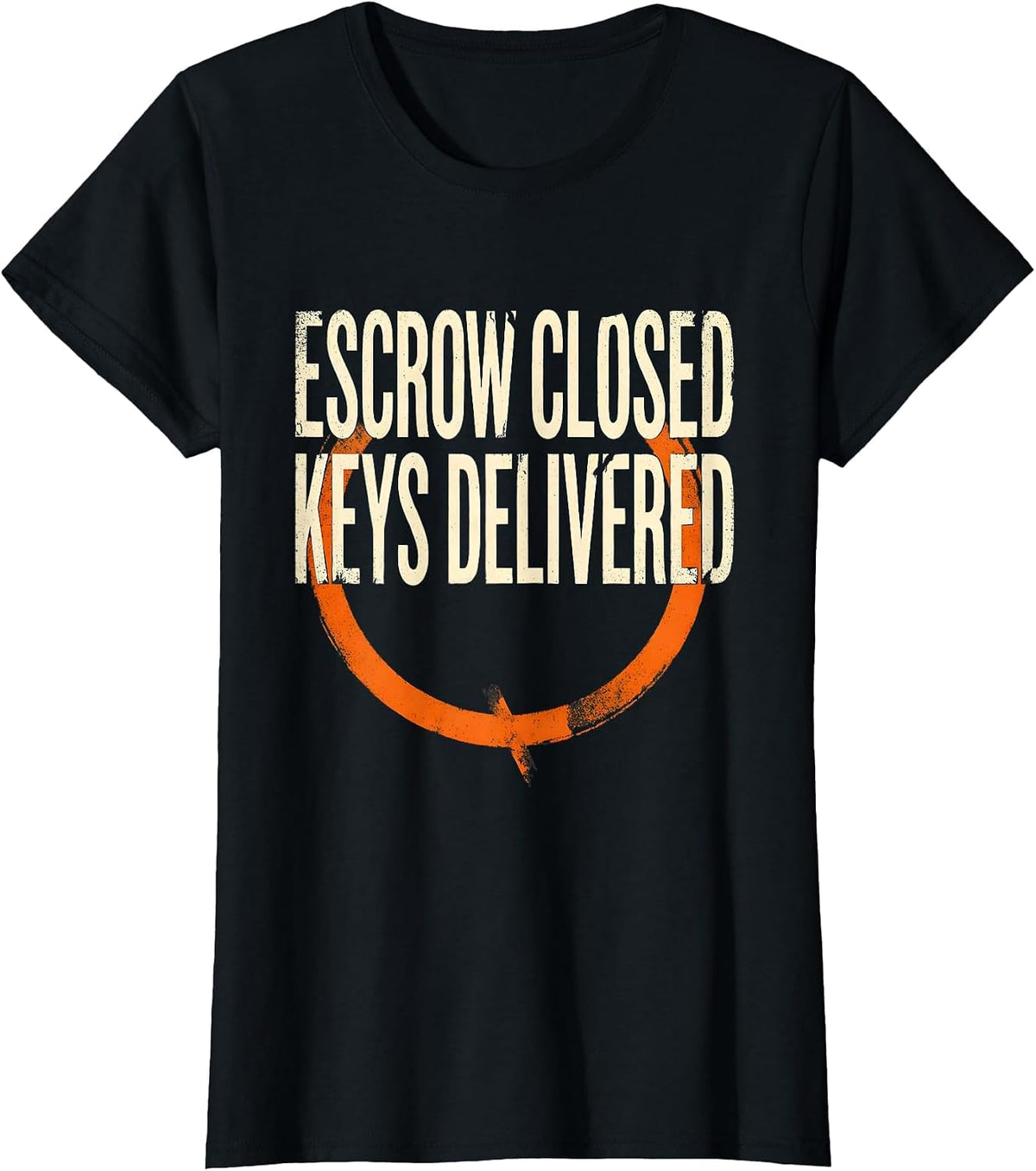 Women's Escrow Closed Keys Delivered Funny Realtor Real Estate Agent T-Shirt - Black