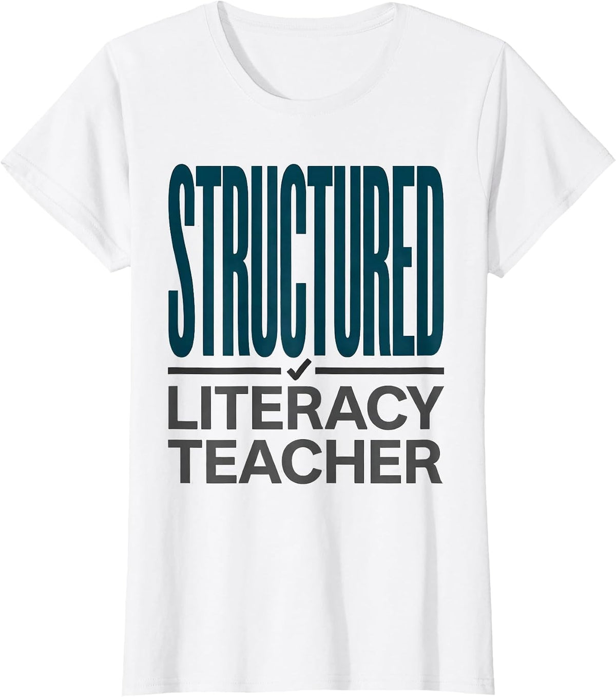 Structured Literacy Teacher Funny Science Of Reading Phonics T-Shirt - White