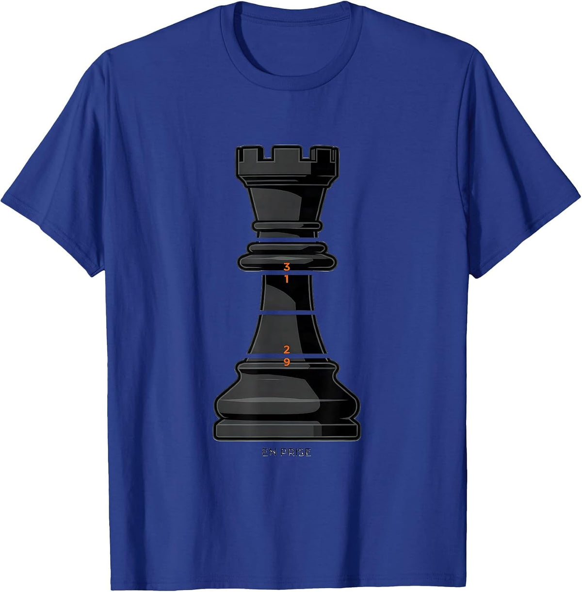 En Prise Exploded View Chess Lover Gift Board Game Humor T-Shirt - Royal Blue