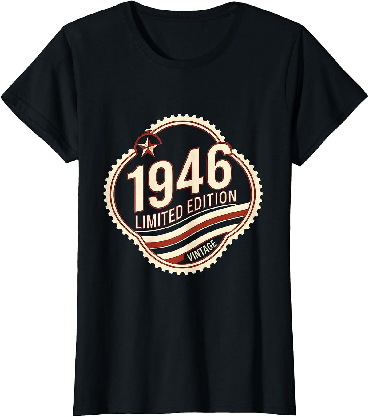 Vintage 1946 Limited Edition Stamp 80th Birthday Gift Men T-Shirt - Black