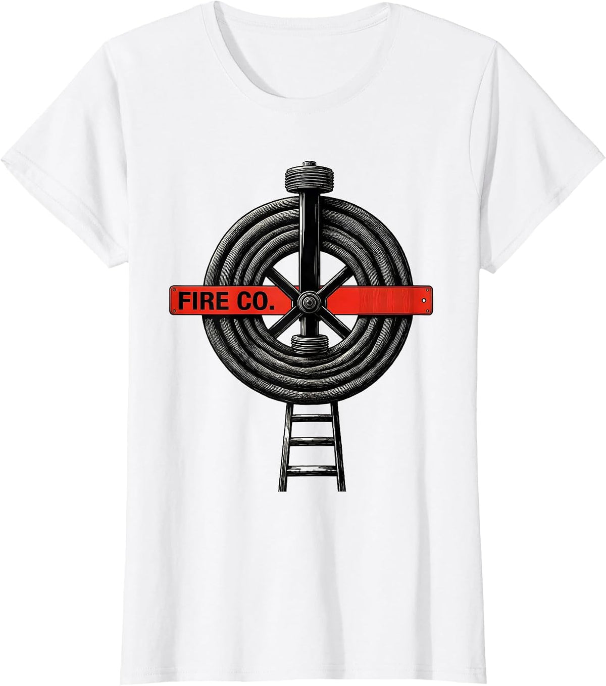 Women's FIRE CO. Swiss International Firefighter Department Pride T-Shirt - White