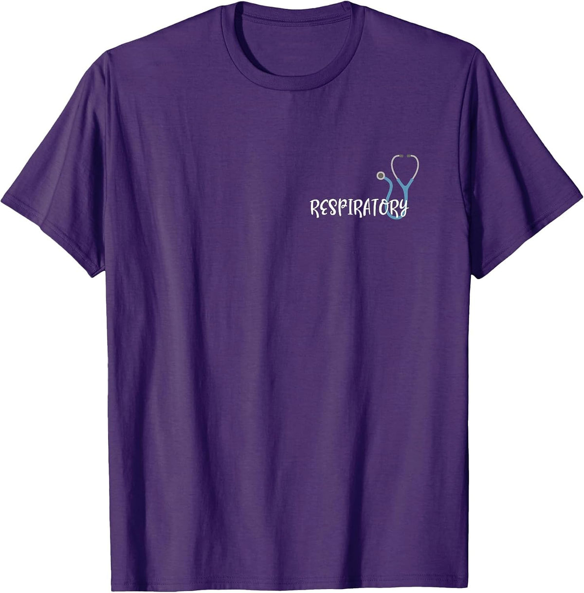 Respiratory Therapist Therapy Stethoscope Design RRT T-Shirt - Purple